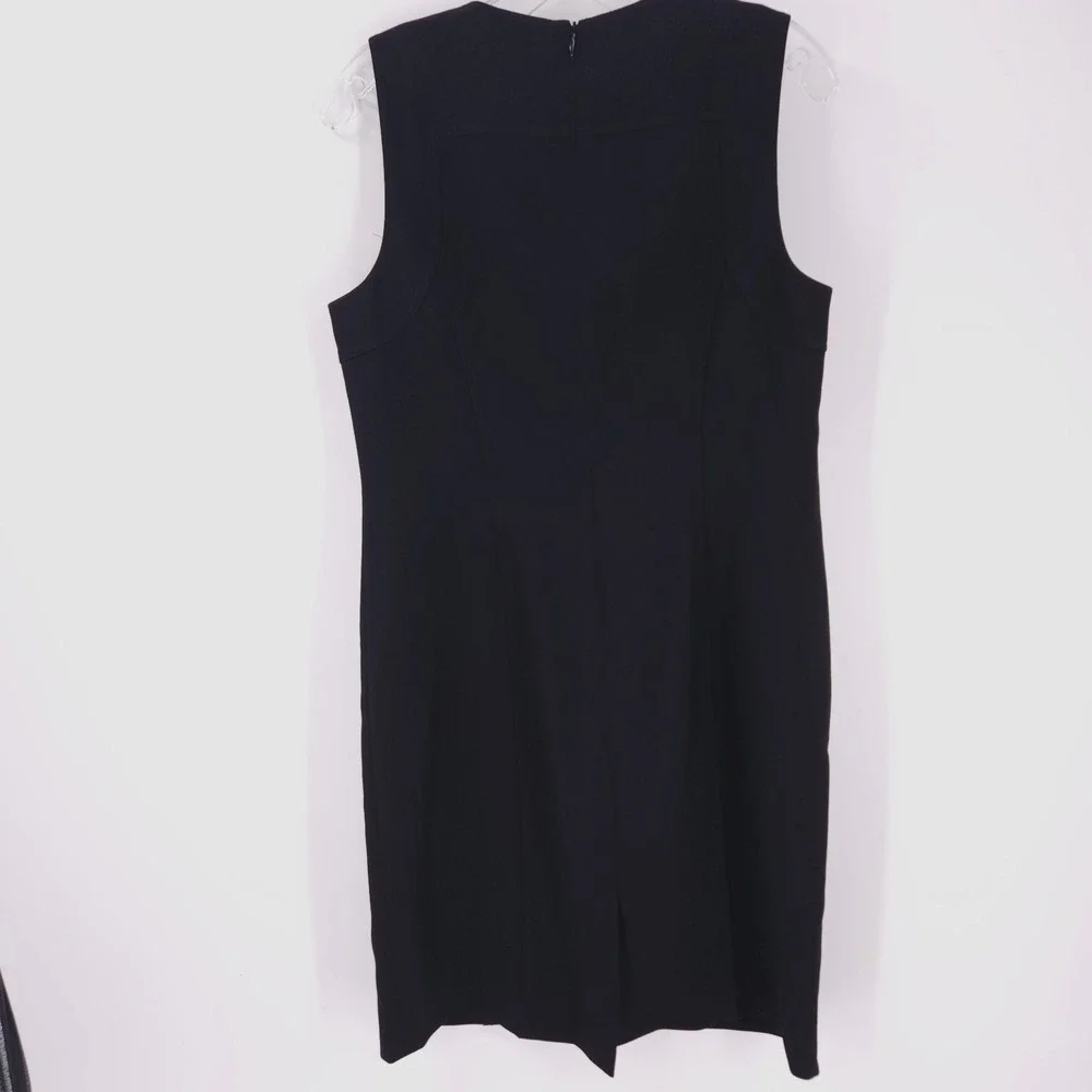 Anne Klein Executive Collection Sleeveless Sheath Dress Black Womens‎ Petite 6P